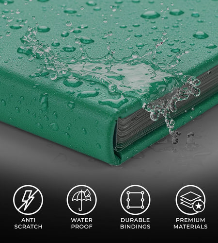 Trading Card Pro-Folio, 9-Pocket Side-Loading Pages, Holds 360 Cards, Dark Green