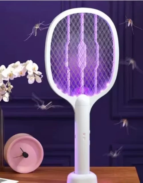 Load image into Gallery viewer, ZapAway USB Electric Mosquito Lamp &amp; Fly Swatter – Portable Handheld Triple-Layer Mesh for Instant Relief
