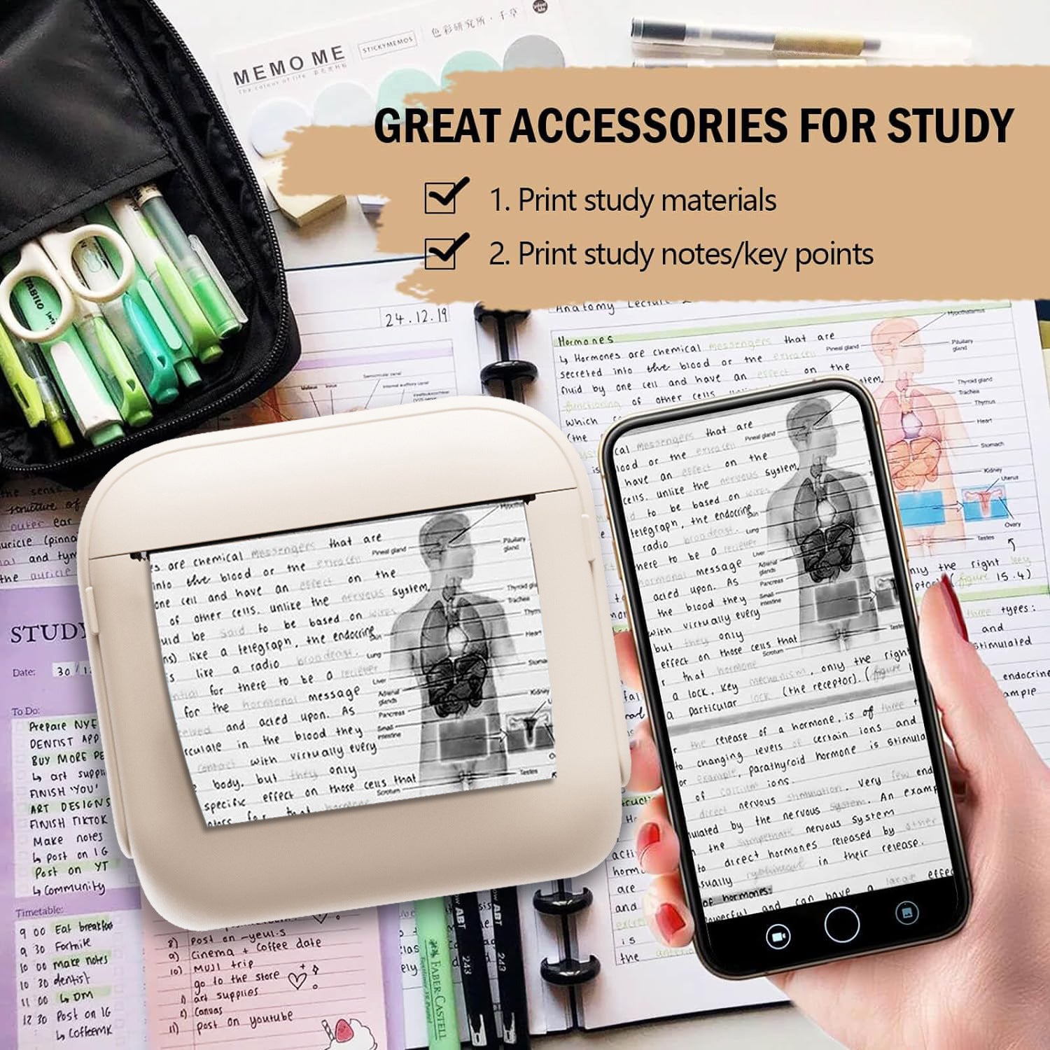 Popular HD Bluetooth Thermal Printer Portable Household Mini