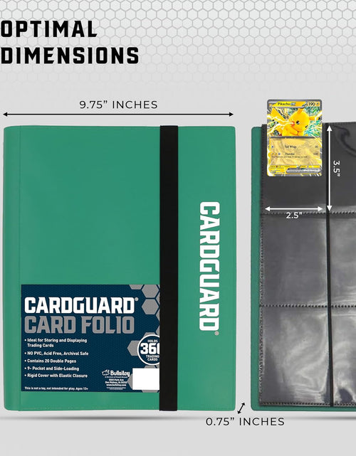 Load image into Gallery viewer, Trading Card Pro-Folio, 9-Pocket Side-Loading Pages, Holds 360 Cards, Dark Green
