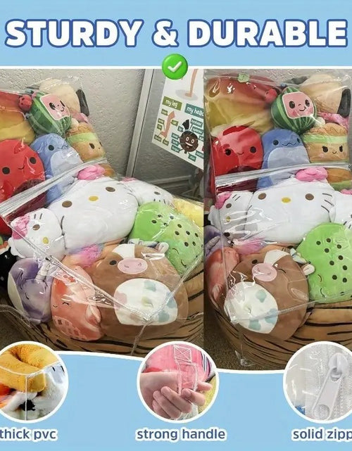 Load image into Gallery viewer, Transparent Pvc Children&#39;s Toy Storage Bag Stool Dual-use
