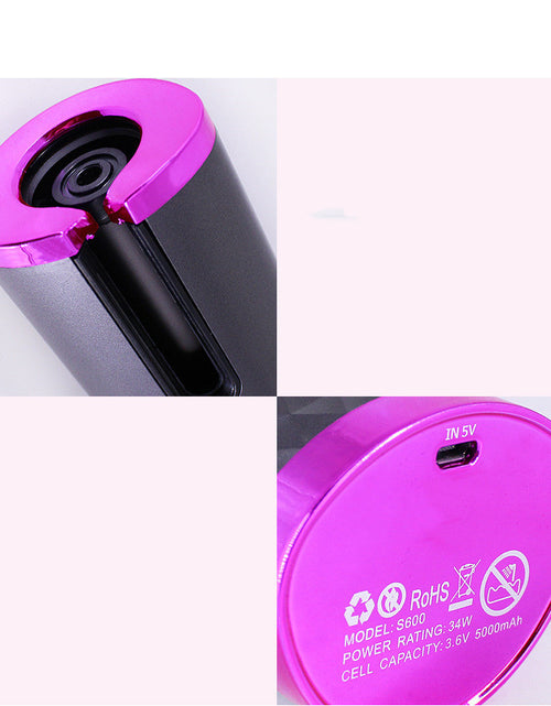 Load image into Gallery viewer, Rechargeable Automatic Hair Curler Women Portable Hair Curling Iron LCD Display Ceramic Curly Rotating Curling Wave Styer
