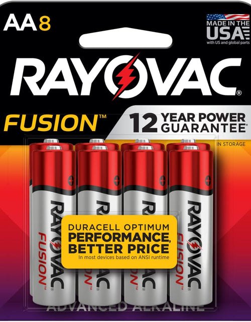 Load image into Gallery viewer, Fusion AA Batteries, Premium Alkaline Double a Batteries (8 Battery Count)
