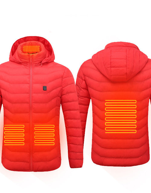 Load image into Gallery viewer, Winter Heated Jacket USB Electric Cotton Coat Zip-up Heater Thermal Clothing Heating Vest For Men
