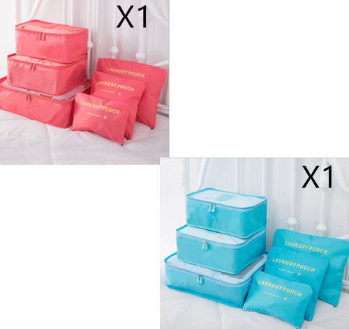 Load image into Gallery viewer, 6 PCS Travel Storage Bag Set for Clothes Tidy Organizer
