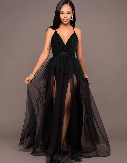Load image into Gallery viewer, Women&#39;S Sexy Deep V Neck Split Cocktail Party Formal Bridesmaid Maxi Dress
