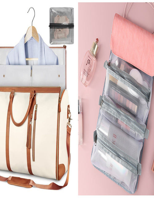 Load image into Gallery viewer, Large Capacity Travel Duffle Bag Women&#39;s Handbag Folding Suit Bag Waterproof Clothes Totes
