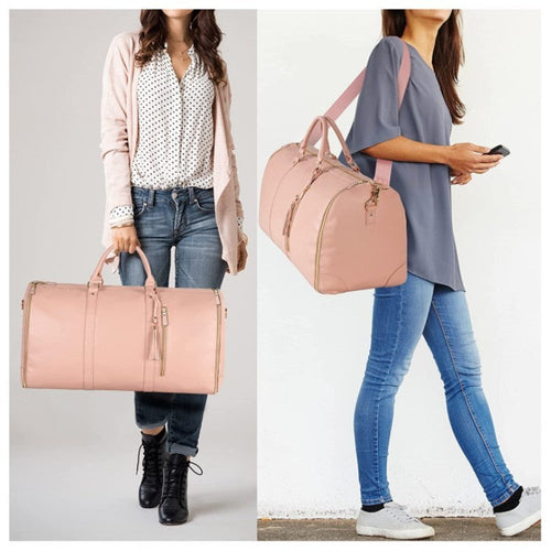 Large Capacity Travel Duffle Bag Women's Handbag Folding Suit Bag