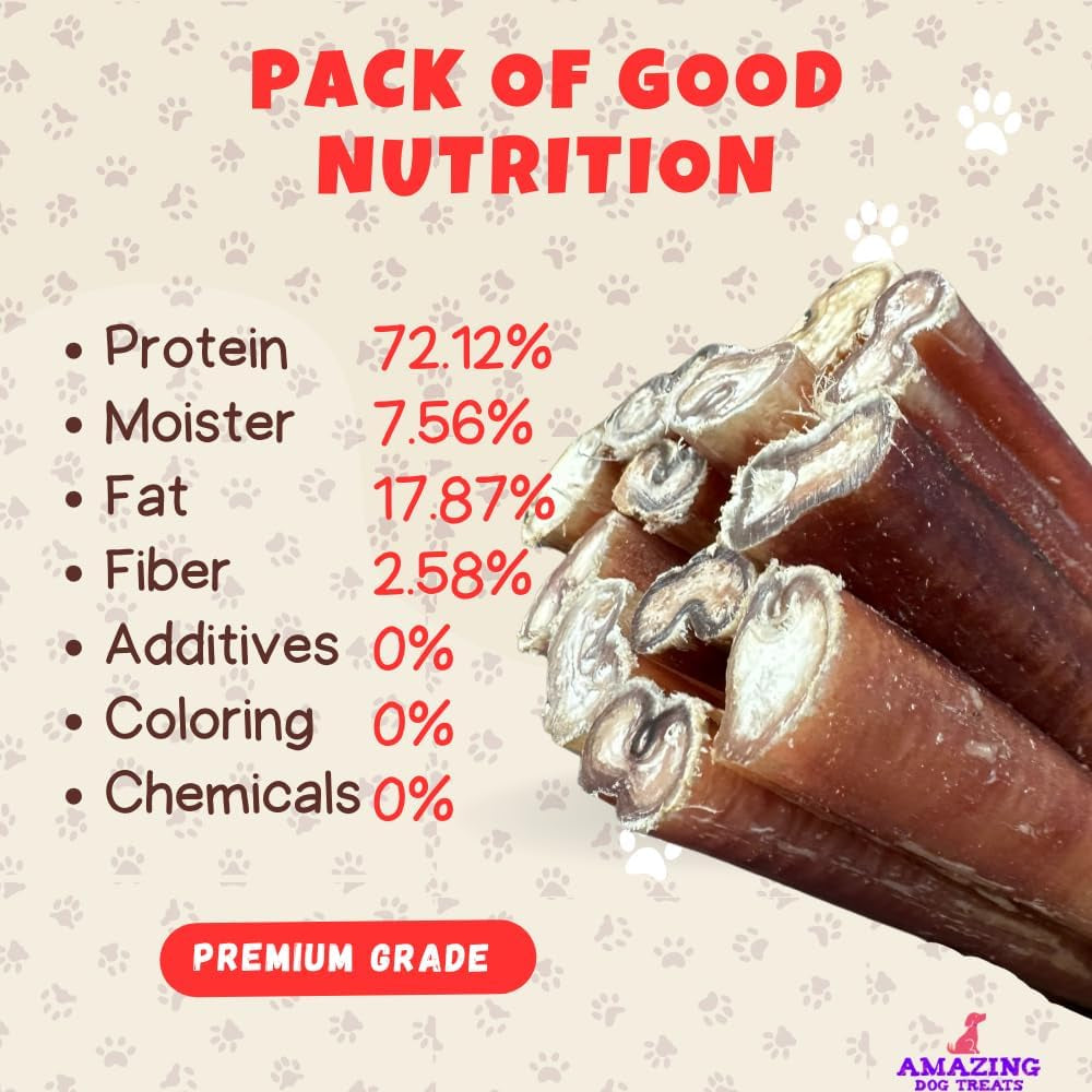 Bully Sticks 6 &amp; 7 Inch Regular Size - Premium Bully Stick Dog Chews - Long Lasting Bully Sticks for Dogs - Best Bully Stick Dog Bone - No Hide Dog Chews