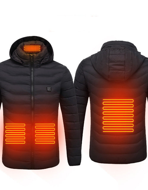 Load image into Gallery viewer, Winter Heated Jacket USB Electric Cotton Coat Zip-up Heater Thermal Clothing Heating Vest For Men
