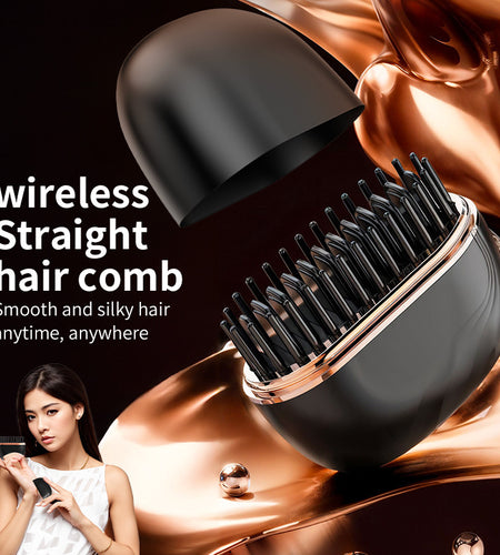Mini Hair Straightening Comb Wireless Charging Portable Multifunctional Hair Care Not Hurt Hair Styling Comb Hair Straightener