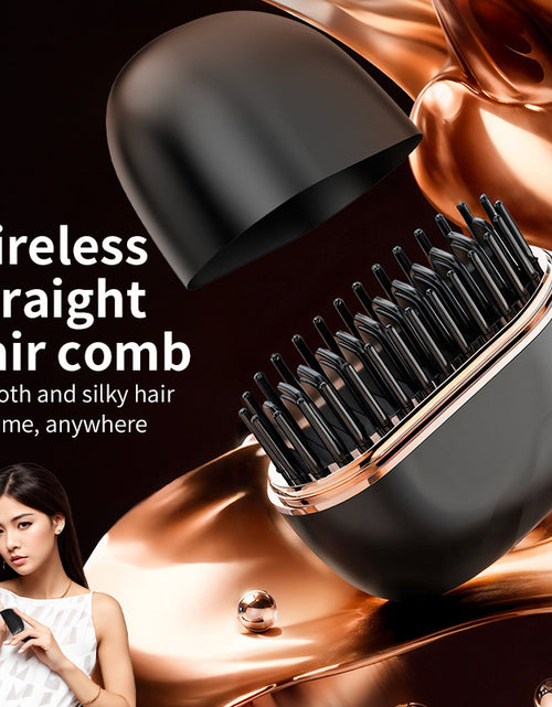 Load image into Gallery viewer, Mini Hair Straightening Comb Wireless Charging Portable Multifunctional Hair Care Not Hurt Hair Styling Comb Hair Straightener
