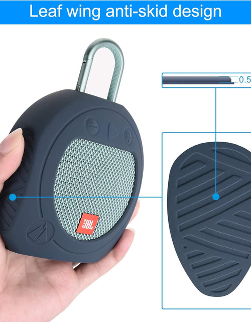 Load image into Gallery viewer, Protective Silicone Stand up Carrying Case for JBL Clip 3 Waterproof Portable Bluetooth Speaker(Blue)

