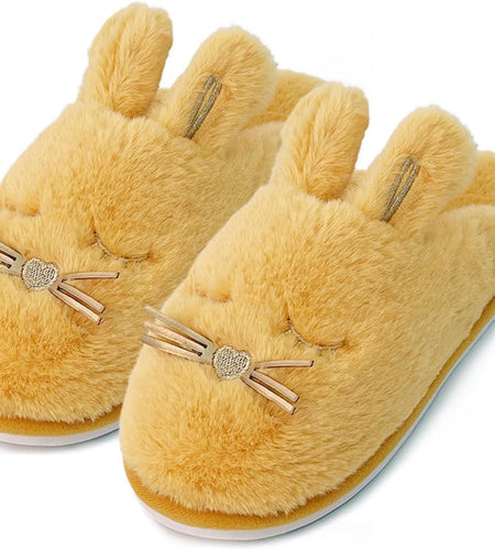 Bunny Slippers for Women Fuzzy Cute Animal Memory Foam Indoor House Slippers Easter Thanksgiving Christmas Slippers Gifts