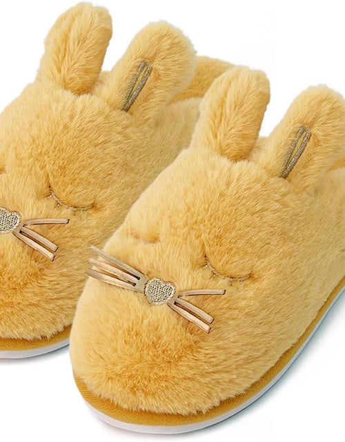Load image into Gallery viewer, Bunny Slippers for Women Fuzzy Cute Animal Memory Foam Indoor House Slippers Easter Thanksgiving Christmas Slippers Gifts

