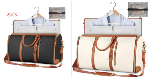 Large Capacity Travel Duffle Bag Women's Handbag Folding Suit Bag