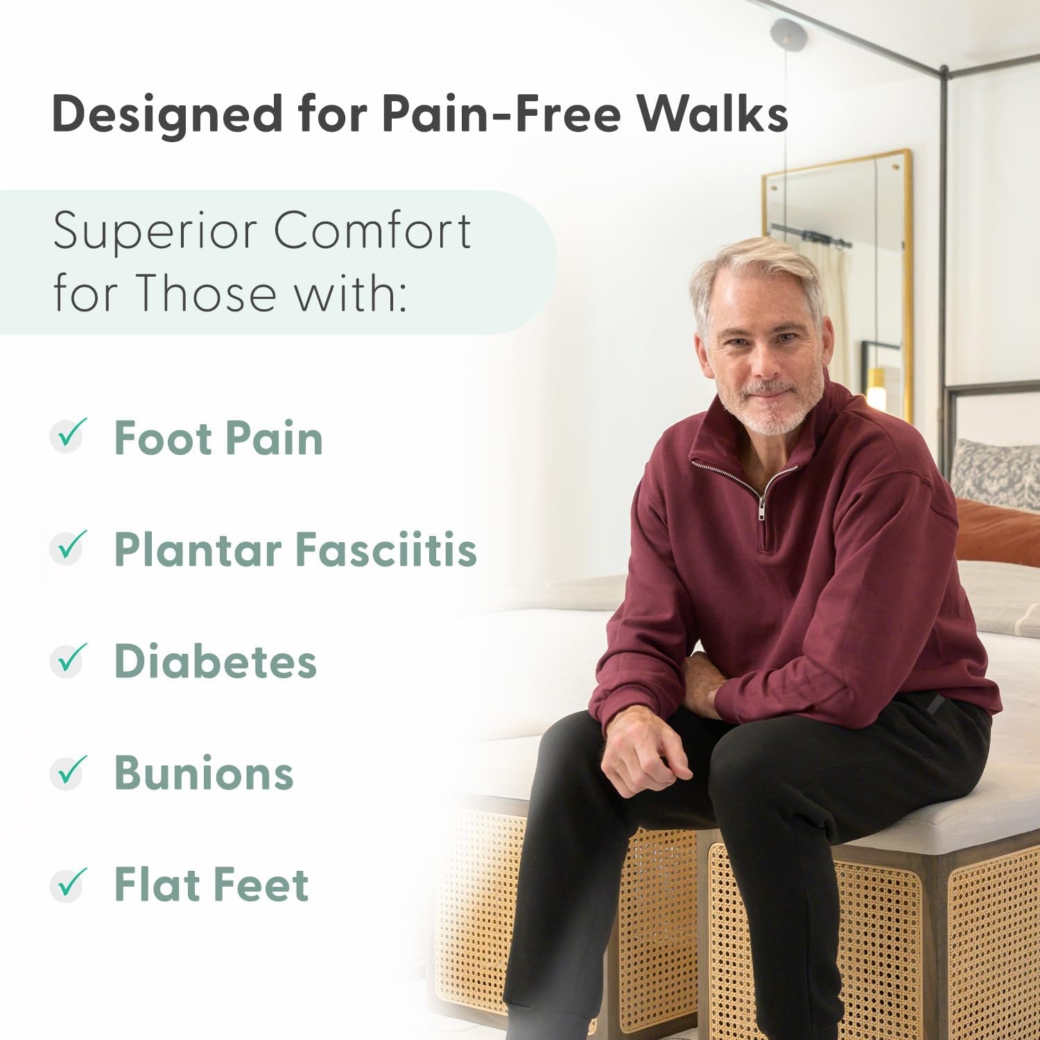 Innovative Orthopedic Slippers for Men - Ideal for Plantar Fasciitis, Foot &amp; Heel Pain Relief. Arch Support Slippers, Cushioning Ergonomic Sole &amp; Extended Widths - Asheville