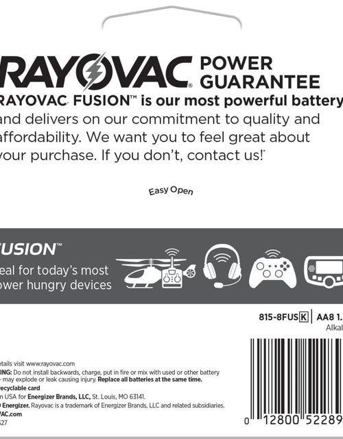Load image into Gallery viewer, Fusion AA Batteries, Premium Alkaline Double a Batteries (8 Battery Count)
