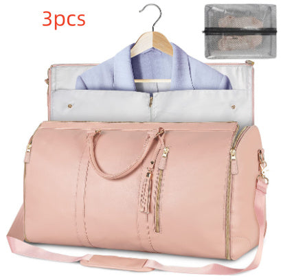 Load image into Gallery viewer, Large Capacity Travel Duffle Bag Women&#39;s Handbag Folding Suit Bag Waterproof Clothes Totes
