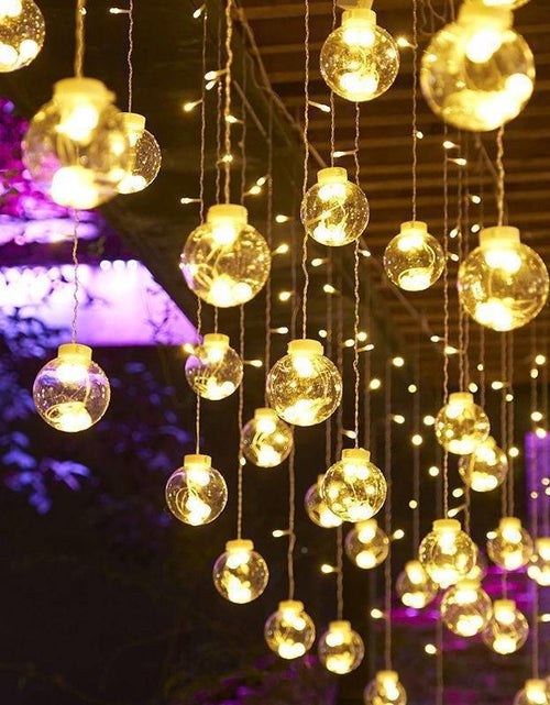 Load image into Gallery viewer, Led Wish Orbs Lighting Chain Star Moon Curtain Light Starry Sky
