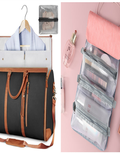 Load image into Gallery viewer, Large Capacity Travel Duffle Bag Women&#39;s Handbag Folding Suit Bag Waterproof Clothes Totes
