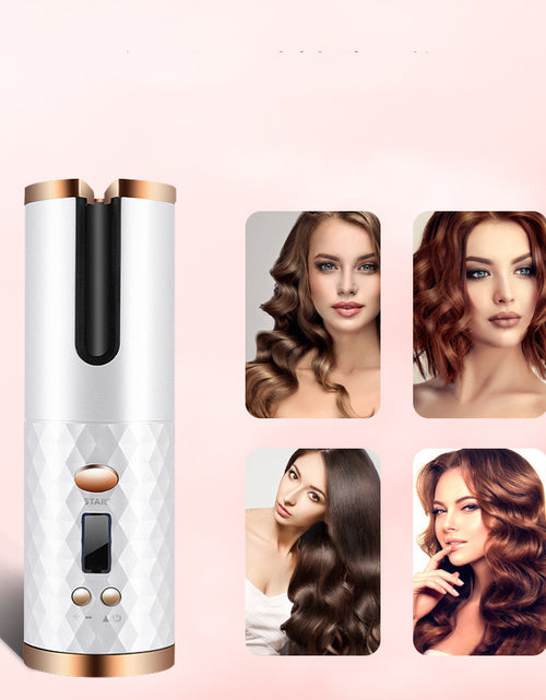 Load image into Gallery viewer, Rechargeable Automatic Hair Curler Women Portable Hair Curling Iron LCD Display Ceramic Curly Rotating Curling Wave Styer
