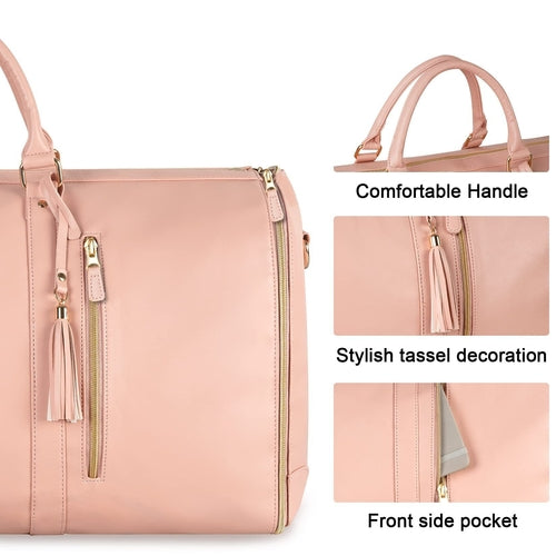 Large Capacity Travel Duffle Bag Women's Handbag Folding Suit Bag