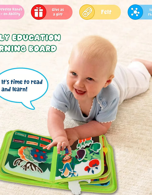 Load image into Gallery viewer, Little Learner Quiet Book – Soft Felt Sensory Activity Book for Toddlers &amp; Preschool Education
