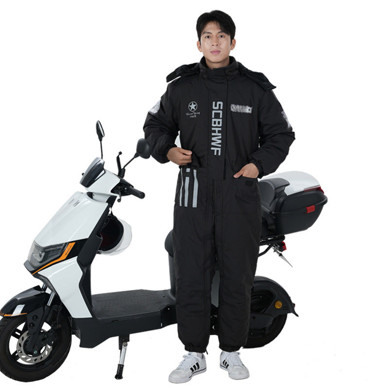 Winter Outdoors Cold-proof Cycling One-piece Work Clothes