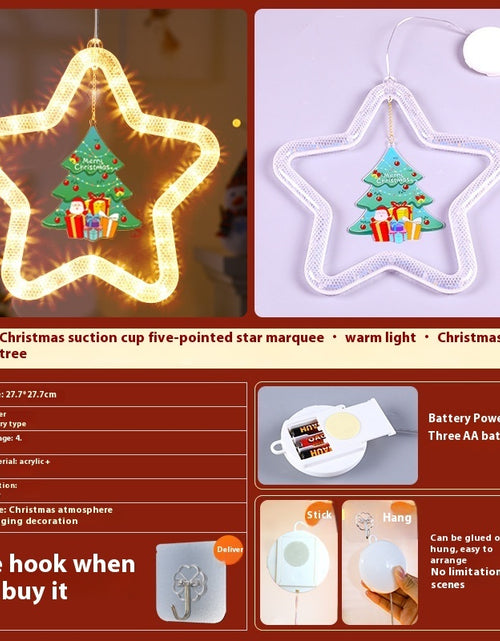 Load image into Gallery viewer, Christmas Pendant Decoration Christmas Atmosphere Led Lights Led Christmas Star Light Decoration For Window Door For Holiday
