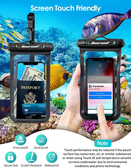 Load image into Gallery viewer, Waterproof Phone Pouch, Waterproof Phone Case for Iphone 15 14 13 12 Pro Max XS Samsung, IPX8 Cellphone Dry Bag Beach Essentials 2Pack-8.3&quot;
