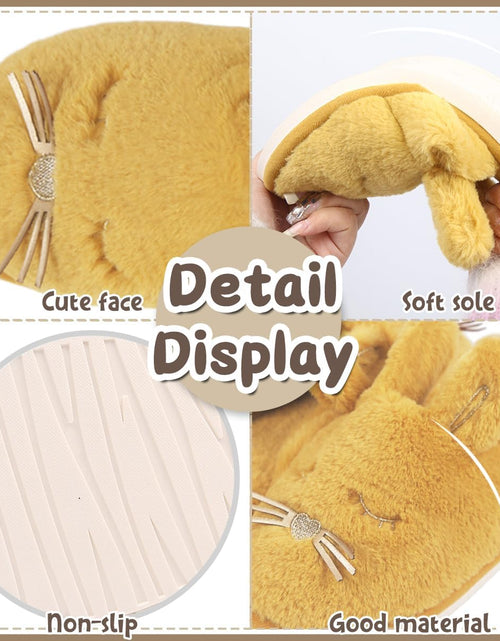 Load image into Gallery viewer, Bunny Slippers for Women Fuzzy Cute Animal Memory Foam Indoor House Slippers Easter Thanksgiving Christmas Slippers Gifts
