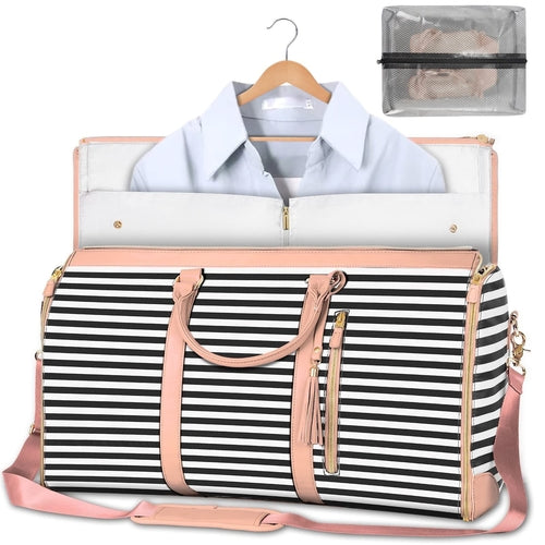 Large Capacity Travel Duffle Bag Women's Handbag Folding Suit Bag