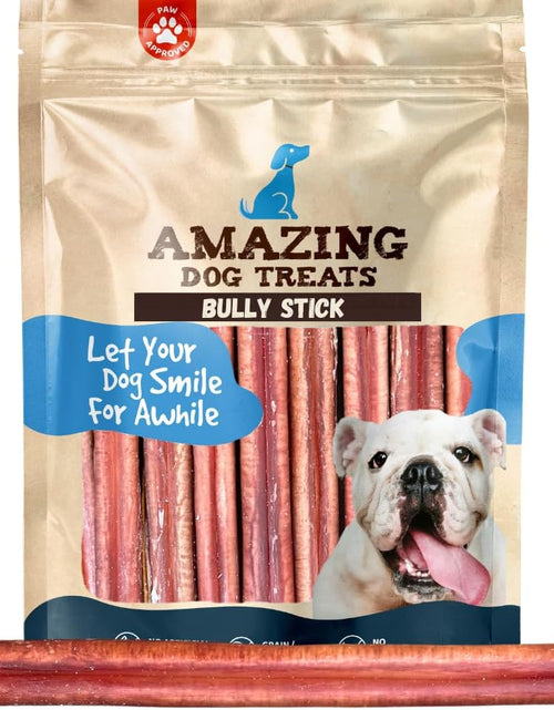 Load image into Gallery viewer, Bully Sticks 6 &amp; 7 Inch Regular Size - Premium Bully Stick Dog Chews - Long Lasting Bully Sticks for Dogs - Best Bully Stick Dog Bone - No Hide Dog Chews
