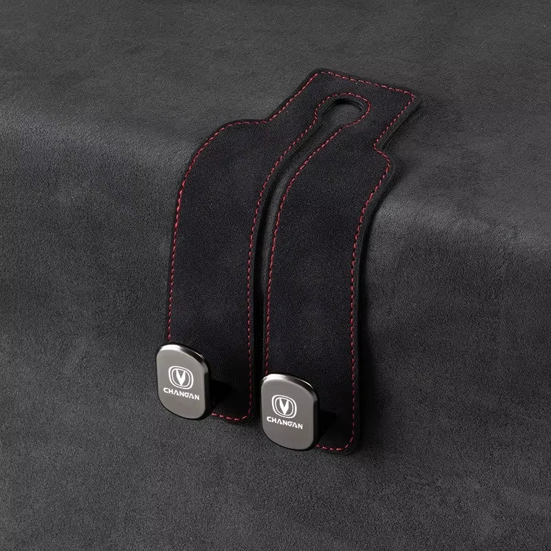 Luxury Suede Double Hook Organizer – Premium Rear Seat Backrest Hook for Changan CS Series &amp; Eado