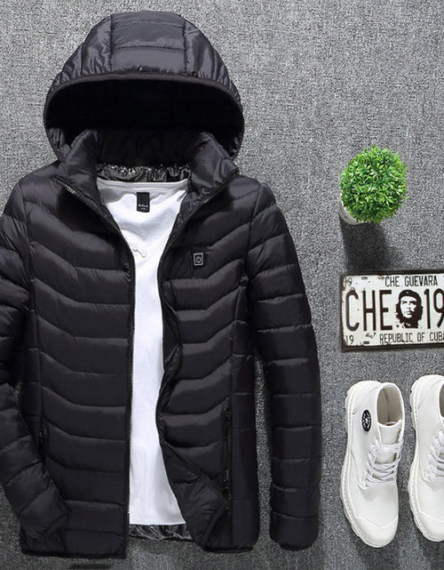 Load image into Gallery viewer, Winter Heated Jacket USB Electric Cotton Coat Zip-up Heater Thermal Clothing Heating Vest For Men
