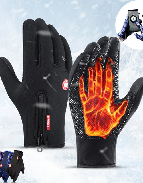 Load image into Gallery viewer, Winter Gloves Touch Screen Riding Motorcycle Sliding Waterproof Sports Gloves With Fleece
