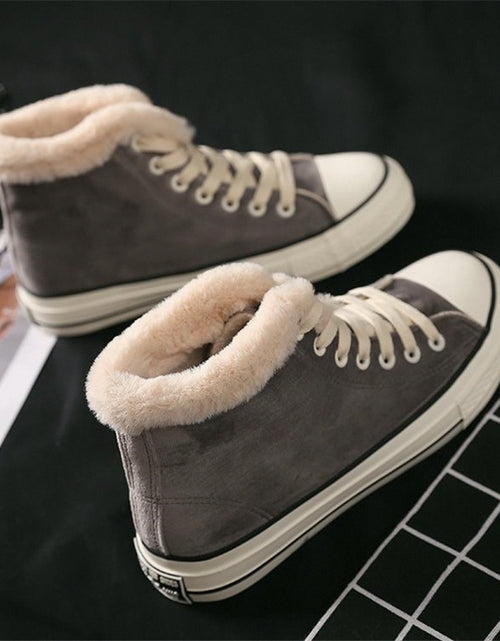 Load image into Gallery viewer, Canvas Shoes Women&#39;s Plush Cotton-padded Warm-keeping Cotton Shoes
