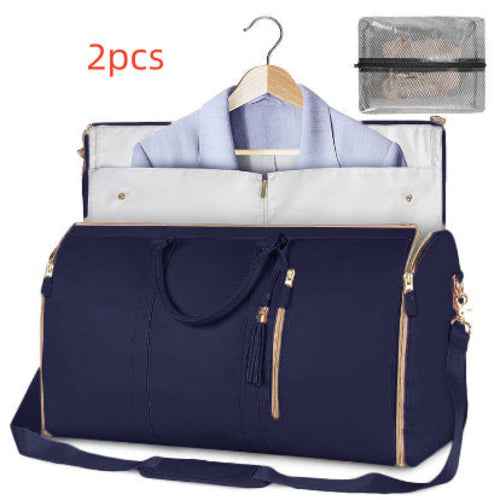 Large Capacity Travel Duffle Bag Women's Handbag Folding Suit Bag