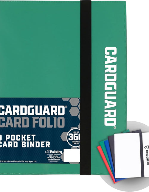 Load image into Gallery viewer, Trading Card Pro-Folio, 9-Pocket Side-Loading Pages, Holds 360 Cards, Dark Green
