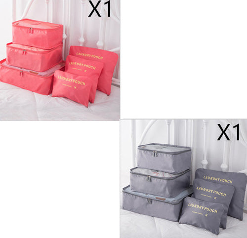 Load image into Gallery viewer, 6 PCS Travel Storage Bag Set for Clothes Tidy Organizer
