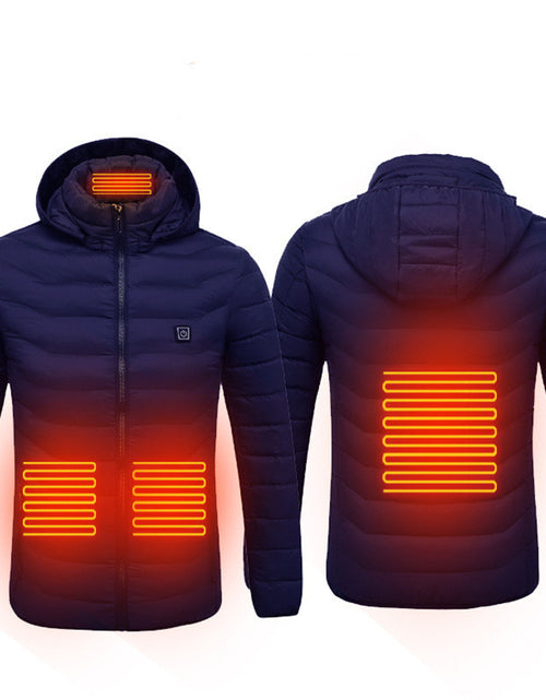 Load image into Gallery viewer, Winter Heated Jacket USB Electric Cotton Coat Zip-up Heater Thermal Clothing Heating Vest For Men
