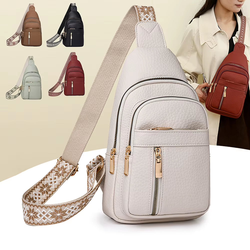 UrbanChic Crossbody – Waterproof PU Leather Chest &amp; Shoulder Bag for Women on the Go