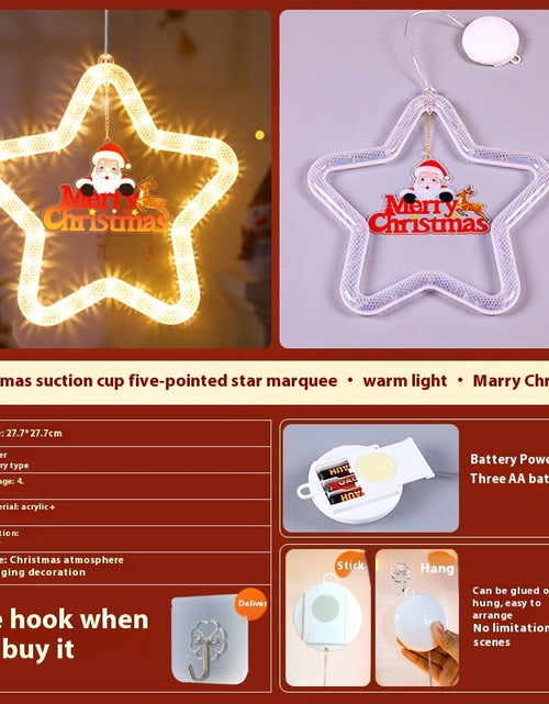 Load image into Gallery viewer, Christmas Pendant Decoration Christmas Atmosphere Led Lights Led Christmas Star Light Decoration For Window Door For Holiday
