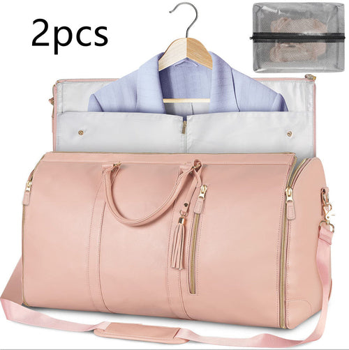 Large Capacity Travel Duffle Bag Women's Handbag Folding Suit Bag