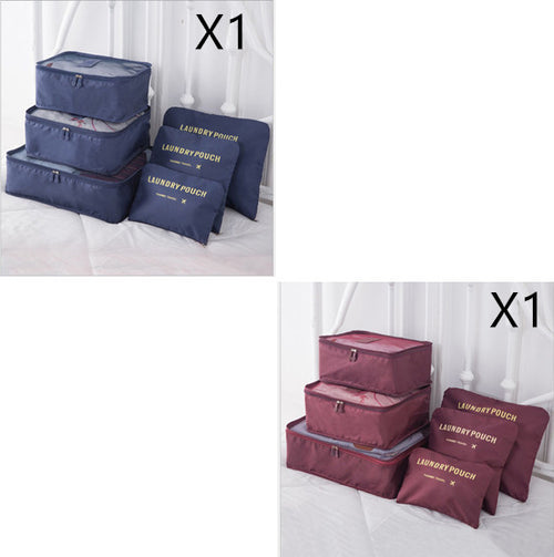 Load image into Gallery viewer, 6 PCS Travel Storage Bag Set for Clothes Tidy Organizer
