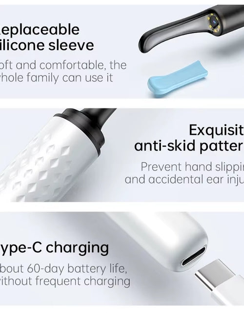 Load image into Gallery viewer, ClearView WiFi Ear Camera – HD Visual Ear Cleaner with LED Lights &amp; Mini Earpick
