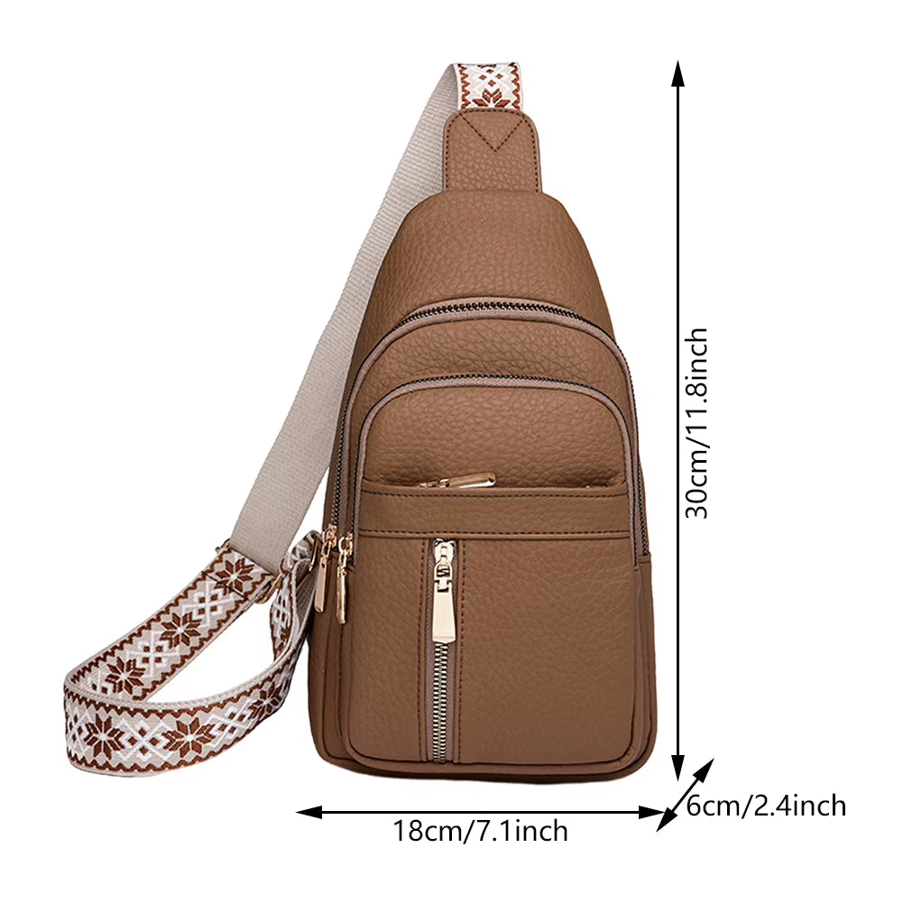 UrbanChic Crossbody – Waterproof PU Leather Chest &amp; Shoulder Bag for Women on the Go