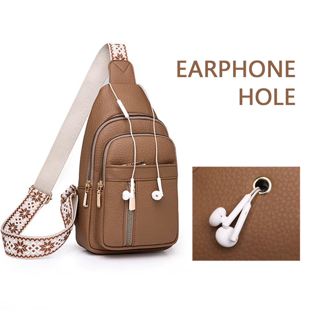 UrbanChic Crossbody – Waterproof PU Leather Chest &amp; Shoulder Bag for Women on the Go