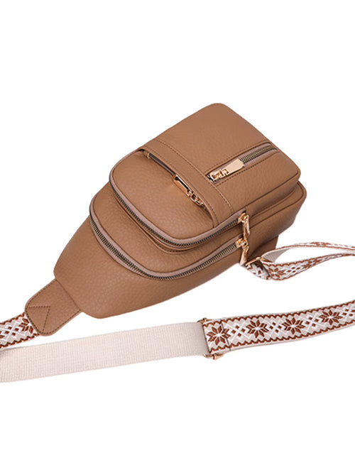 Load image into Gallery viewer, UrbanChic Crossbody – Waterproof PU Leather Chest &amp; Shoulder Bag for Women on the Go
